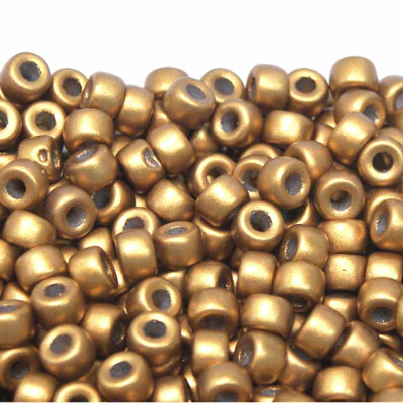 6/0 Matubo Beads - Matte Gold - 5 gr. - - Crystaldreams Abalorios