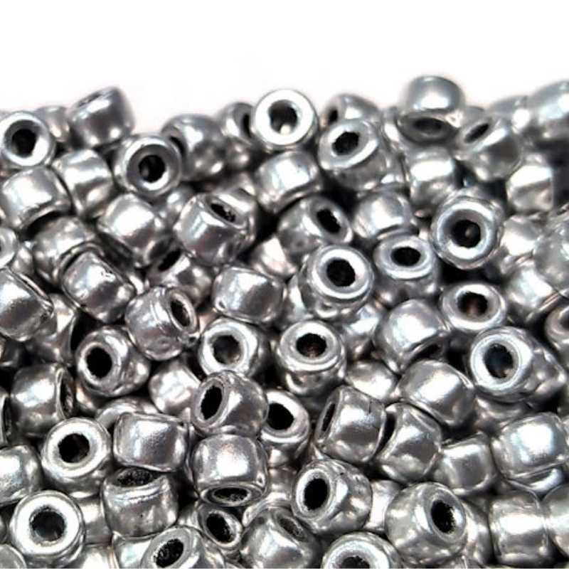 6/0 Matubo Beads - Matte Metallic Silver - 5 gr. - - Crystaldreams Abalorios