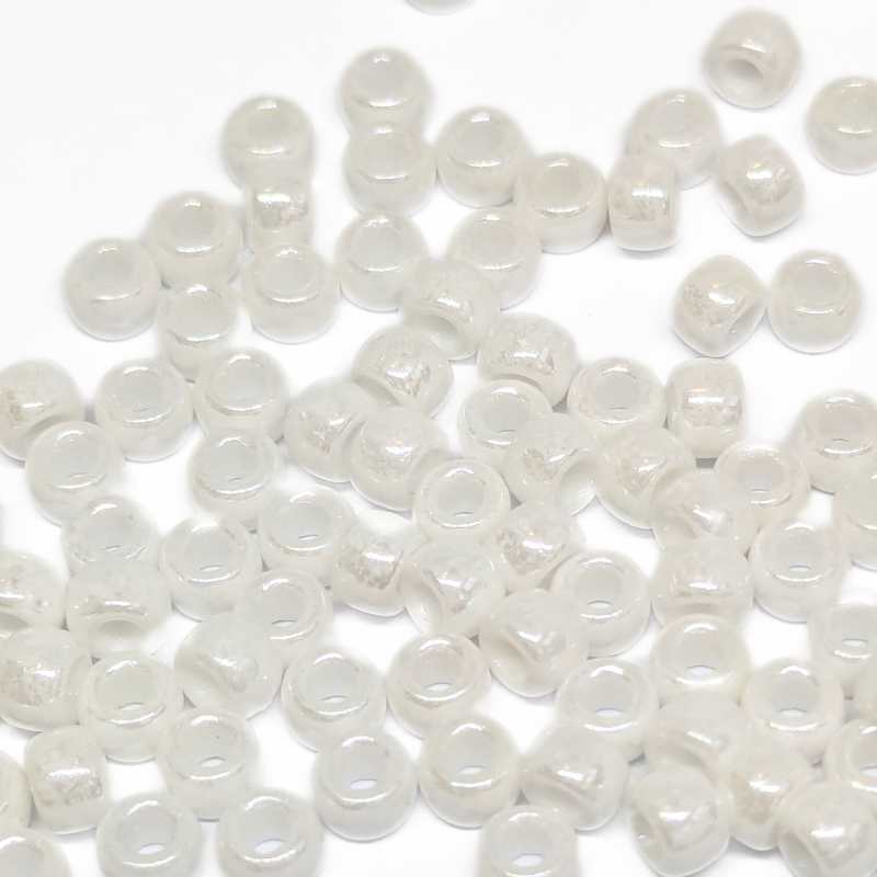 7/0 Matubo Beads - Opaque White Ceramic Look- 5gr. - - Crystaldreams Abalorios