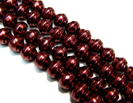 75 x Perlas cristal checo irregular Preciosa de 8mm Met. Copper - - Crystaldreams Abalorios