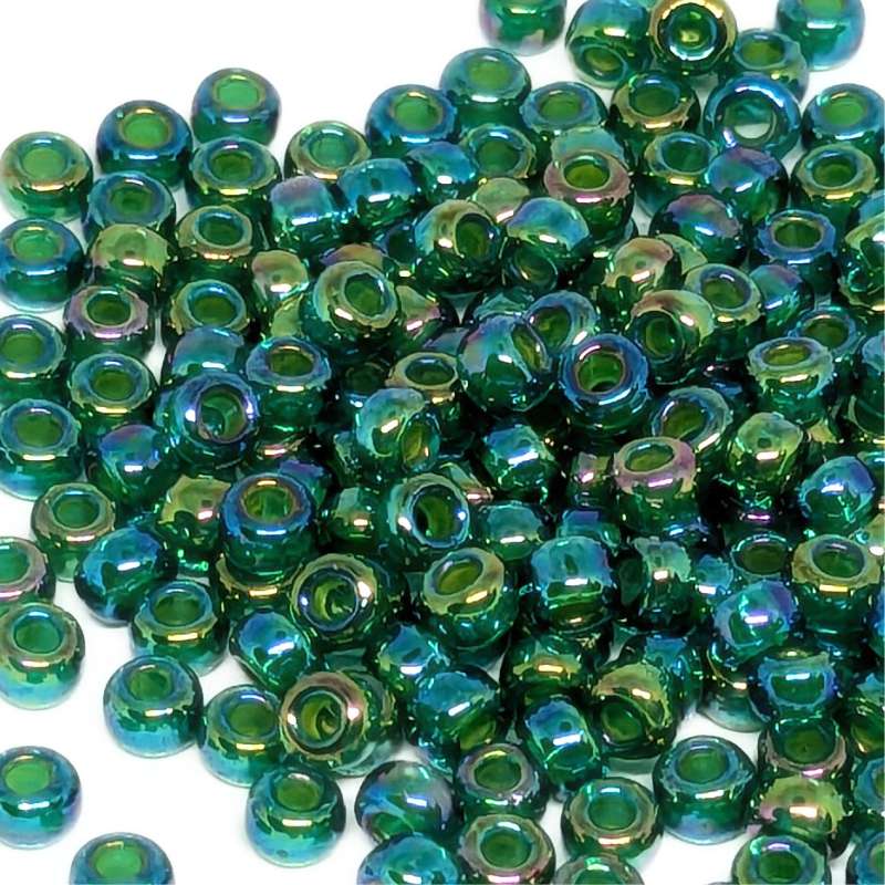 8/0 MIYUKI - rocalla - Chartreuse Lined Green - 1gr. - - Crystaldreams Abalorios