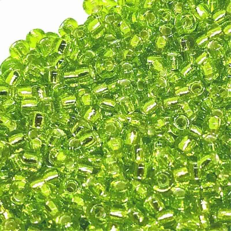 8/0 MIYUKI - rocalla - Chartreuse Silver Lined - 1gr. - - Crystaldreams Abalorios