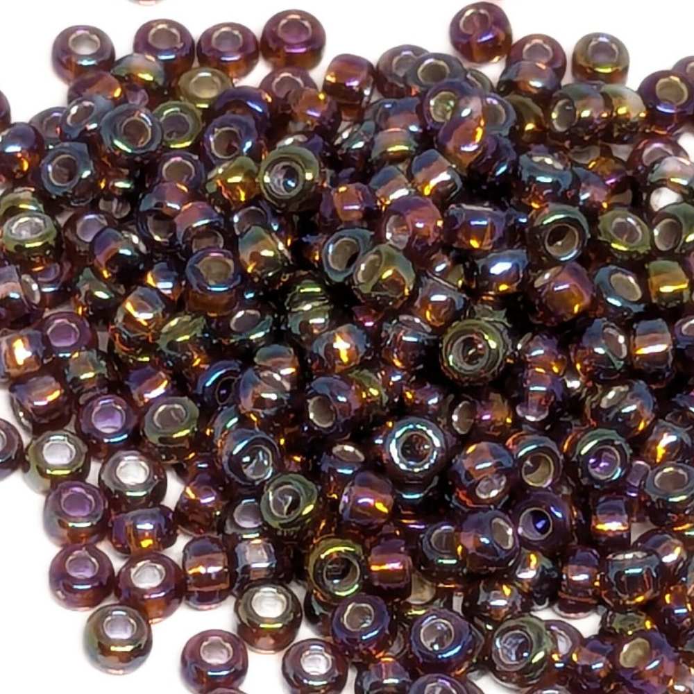 8/0 MIYUKI - rocalla - Dark Topaz AB Silver Lined - 1gr. - - Crystaldreams Abalorios