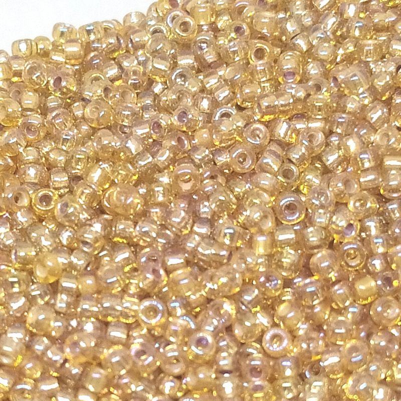 8/0 MIYUKI - rocalla - Gold AB Silver Lined - 1gr. - - Crystaldreams Abalorios