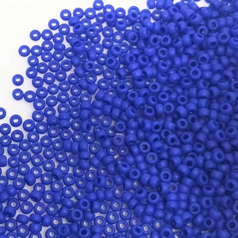 8/0 MIYUKI - rocalla - Matte Opaque Cobalt - 1gr. - - Crystaldreams Abalorios