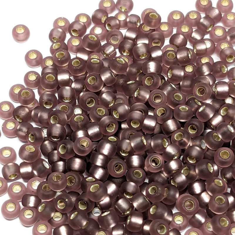 8/0 MIYUKI - rocalla - Matte Smoky Amethyst Silver Lined - 1gr. - - Crystaldreams Abalorios