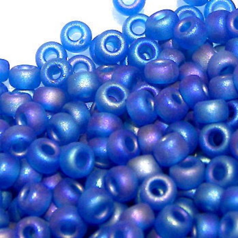 8/0 MIYUKI - rocalla - Matte Trasp. Capri Blue AB - 1gr. 149FR - - Crystaldreams Abalorios