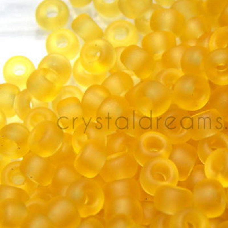 8/0 MIYUKI - rocalla - Matte Trasparent Light Topaz - 1gr. - - Crystaldreams Abalorios