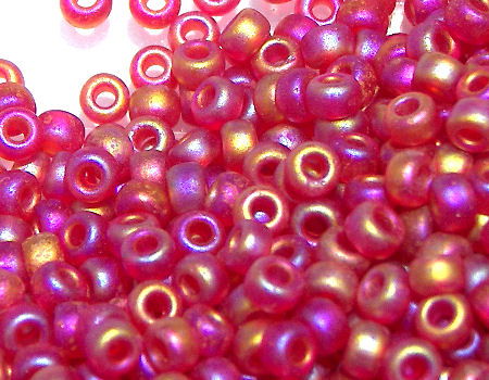 8/0 MIYUKI - rocalla - Matte Trasparent Ruby AB - 1gr. 141FR - - Crystaldreams Abalorios