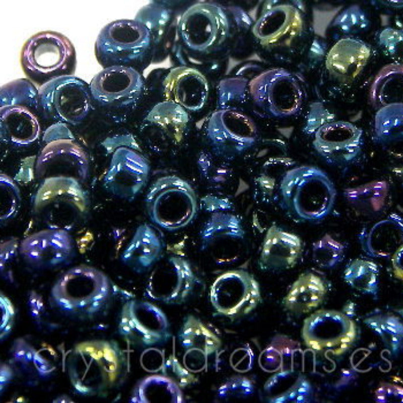 8/0 MIYUKI - rocalla - Met. Dk. Blue iris - 1gr. - - Crystaldreams Abalorios