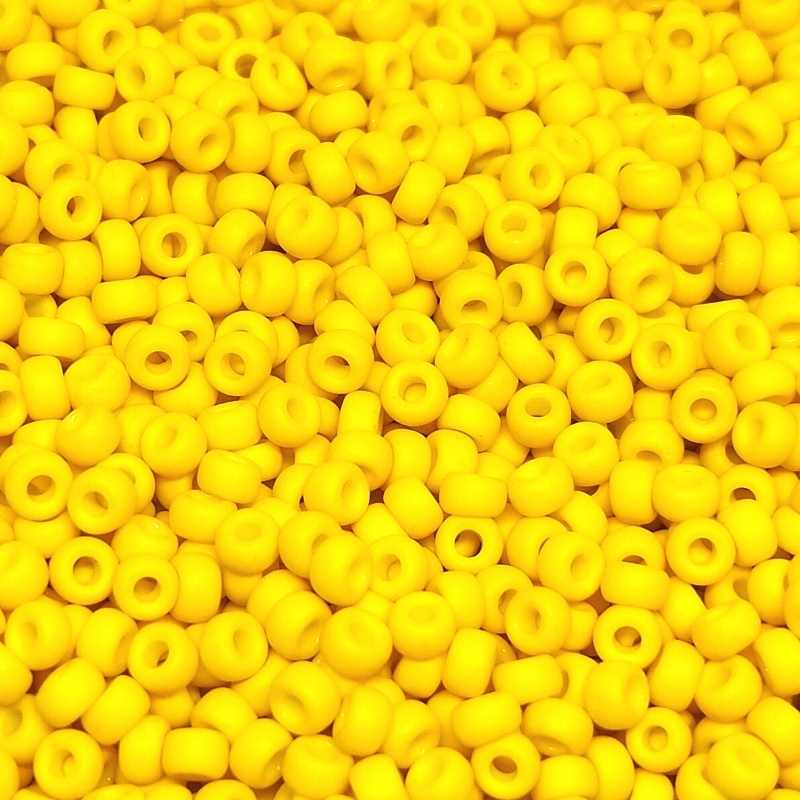 8/0 MIYUKI - rocalla - Opaque Matte Canary - 1gr. - - Crystaldreams Abalorios