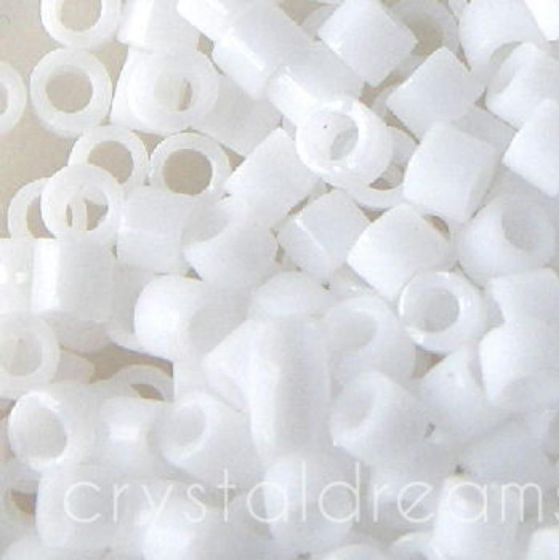 8/0 MIYUKI delica - Opaque Chalk White - 1gr. - - Crystaldreams Abalorios