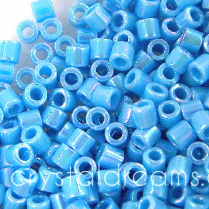 8/0 MIYUKI delica - Opaque Turquoise Blue AB - 1gr. - - Crystaldreams Abalorios