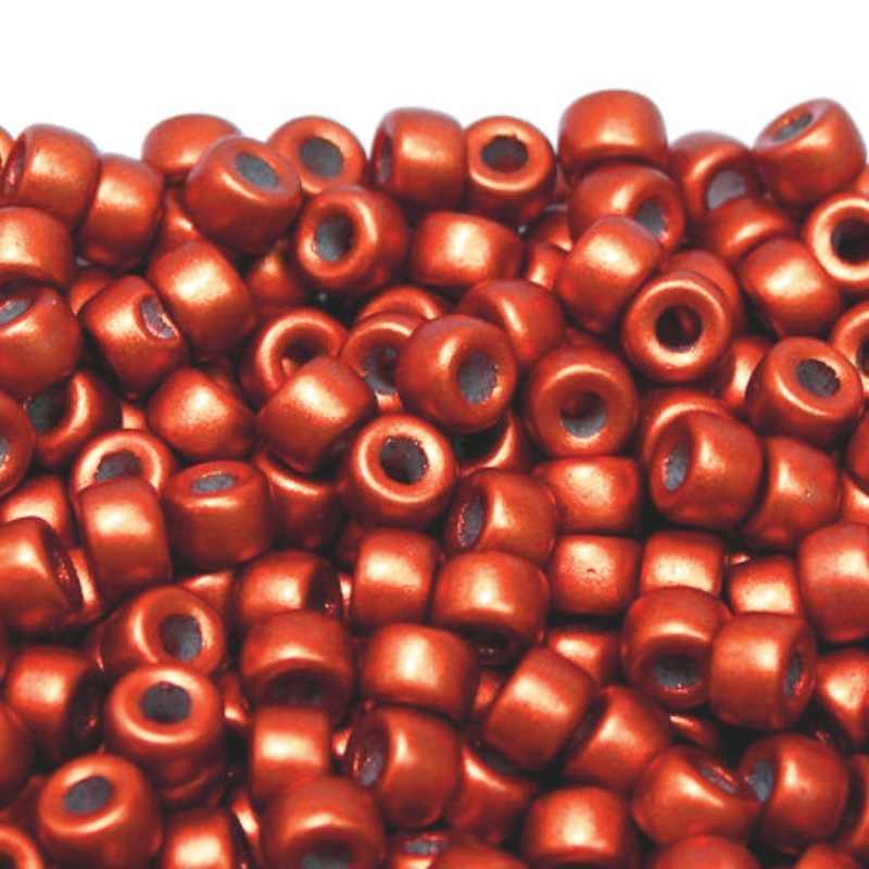 8/0 Matubo Beads - Matte Red Lava - 5 gr. - - Crystaldreams Abalorios