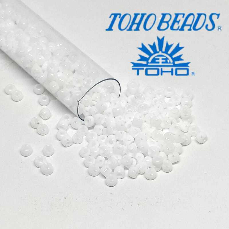 8/0 Toho - rocalla - Opaque White - 5gr. col. 41 - - Crystaldreams Abalorios