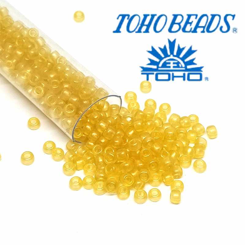 8/0 Toho - rocalla - Sueded Gold Topaz - 5gr. col. Y618 - - Crystaldreams Abalorios