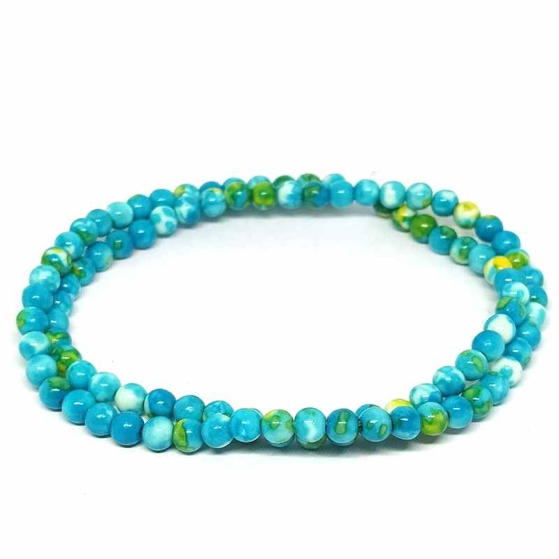 92x Jade 4mm Natural Ocean - - Crystaldreams Abalorios