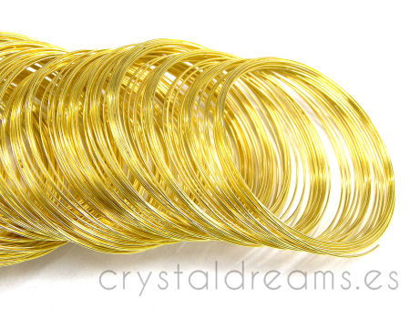 ACERO DE MEMORIA - 55mm - 0,6mm Gold - - Crystaldreams Abalorios