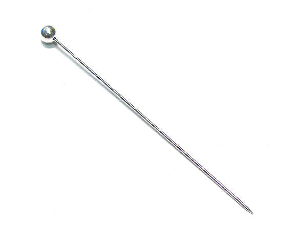 Alfiler broche con Bola 130mm plateado x1 - - Crystaldreams Abalorios