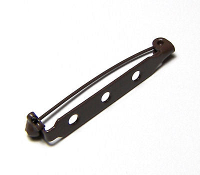 Alfiler broche imperdible 38 x 5 x 6mm Brown x1 - - Crystaldreams Abalorios