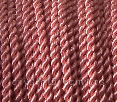Algodón rayón trenzado 1,5mm - Metal Pink - - Crystaldreams Abalorios