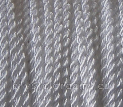Algodón rayón trenzado 1,5mm - White - - Crystaldreams Abalorios