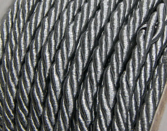 Algodón rayón trenzado 3mm - Grey - - Crystaldreams Abalorios