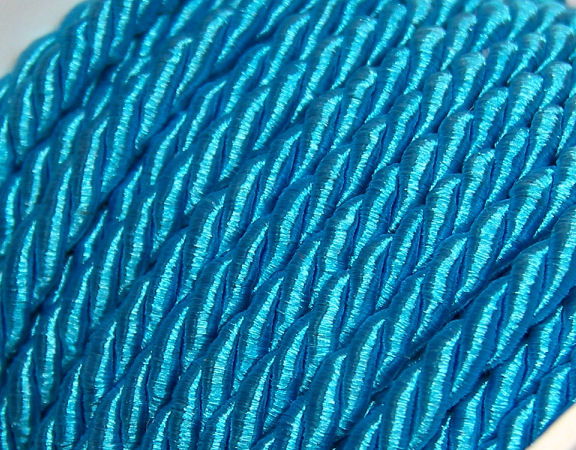 Algodón rayón trenzado 3mm - Turquoise - - Crystaldreams Abalorios