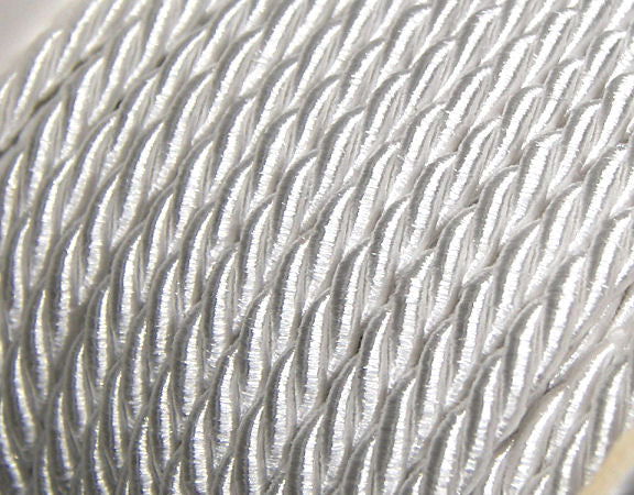 Algodón rayón trenzado 3mm - White - - Crystaldreams Abalorios