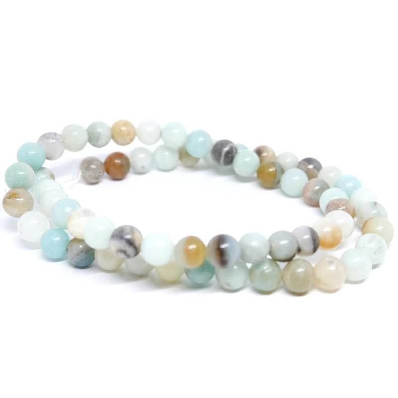 Amazonite Natural Brillo Round 4mm Agujero: 1mm 94 piezas - - Crystaldreams Abalorios