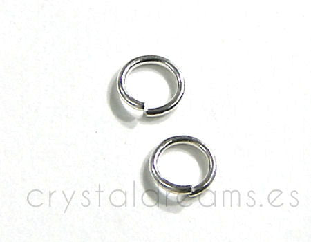 Anilla redonda 7mm Plateada 10 unidades - - Crystaldreams Abalorios
