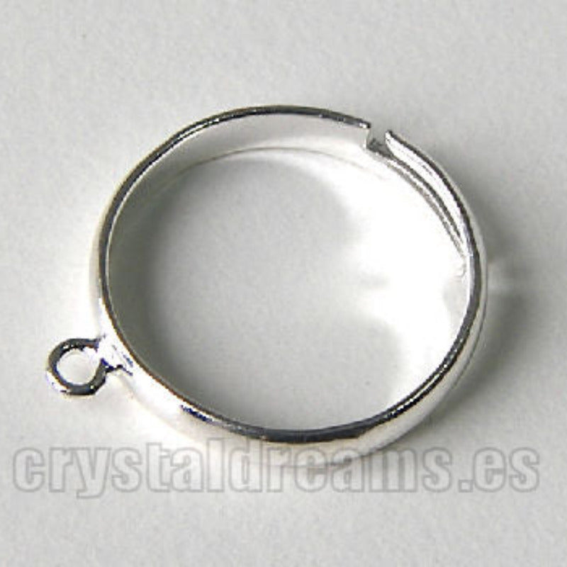 Anillo con una anilla de 1,5 mm - Plateado - - Crystaldreams Abalorios