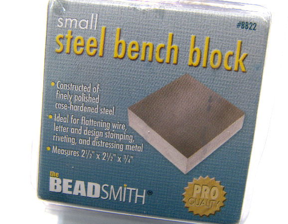 Base o Bloque de metal para grabado 65x65x18mm 600gr. Bead Smith - - Crystaldreams Abalorios