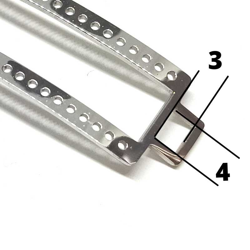 Base pulsera Centerline Rhodium Inox 47x13mm Aguj: 4x3mm - - Crystaldreams Abalorios