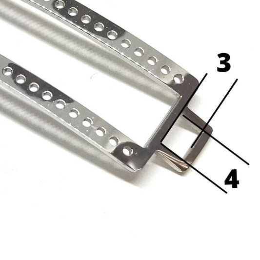 Base pulsera Centerline Rhodium Inox 47x13mm Aguj: 4x3mm - - Crystaldreams Abalorios