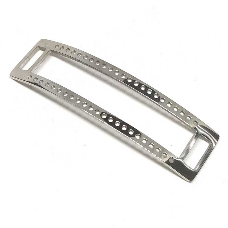 Base pulsera Centerline Rhodium Inox 47x13mm Agujero: 8x3mm - - Crystaldreams Abalorios