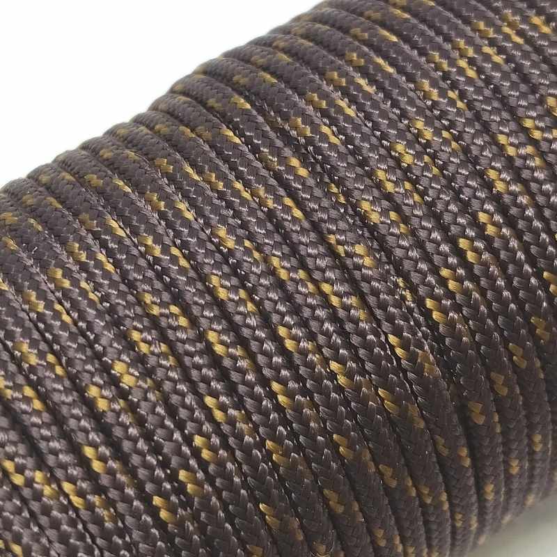 Bobina 20 m. Cordon tejido paracord poliéster 2mm Black White - - Crystaldreams Abalorios