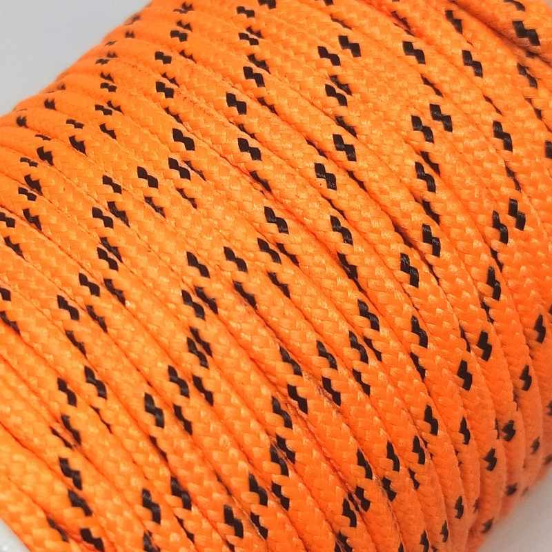 Bobina 20 m. Cordon tejido paracord poliéster 2mm Neon Orange - - Crystaldreams Abalorios