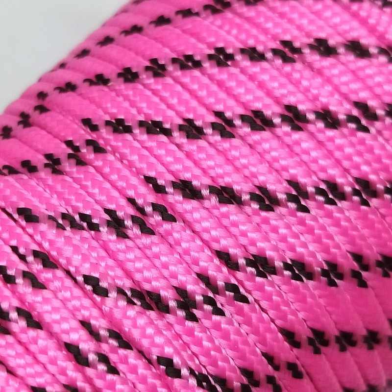 Bobina 20 m. Cordon tejido paracord poliéster 2mm Pink - - Crystaldreams Abalorios