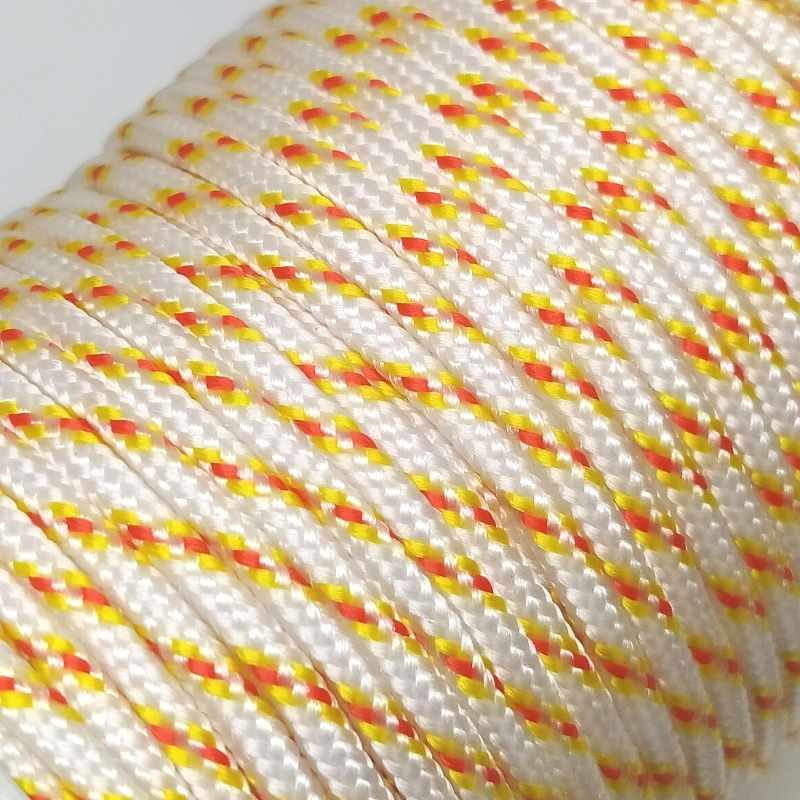 Bobina 20 m. Cordon tejido paracord poliéster 2mm Real White - - Crystaldreams Abalorios