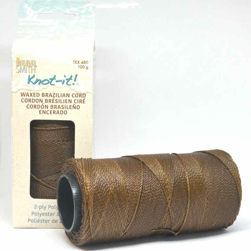 Bobina Cordón brasileño encerado 1mm de 2 cabos - Tawny - - Crystaldreams Abalorios