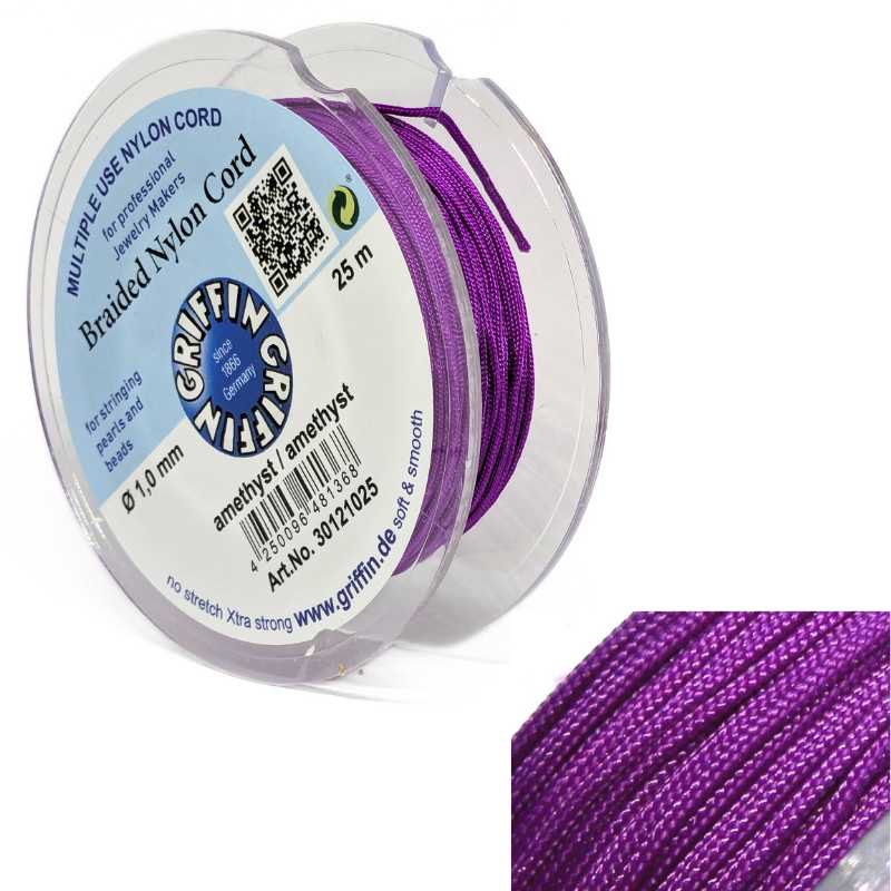 Bobina Hilo Trenzado europeo Griffin -1mm- Amethyst x 25mts - - Crystaldreams Abalorios