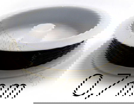Bobina hilo elástico Negro 0.7mm x 13m - - Crystaldreams Abalorios