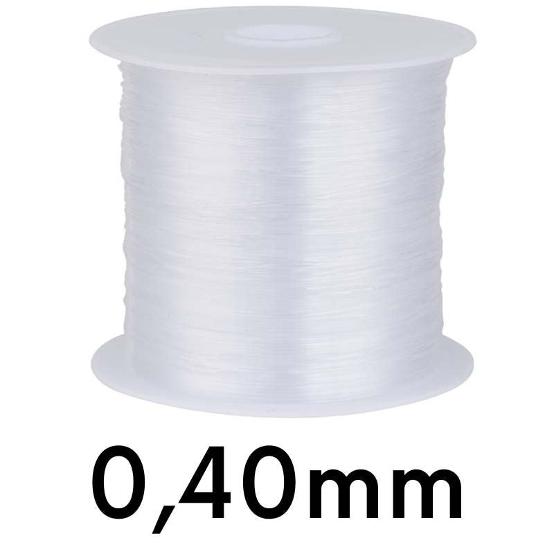 Bobina hilo nylon transparente 0.40mm x 60m - - Crystaldreams Abalorios