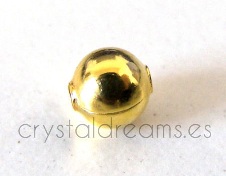 Bola lisa - Dorada - 3mm - 10 UNIDADES - - Crystaldreams Abalorios
