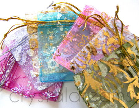 Bolsa de Organza 50x65mm - Fantasy x 10 - - Crystaldreams Abalorios
