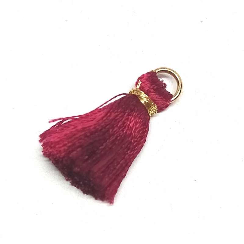 Borla decorativa lisa de alta calidad 24/27mm - Nylon - Dark Red - - Crystaldreams Abalorios