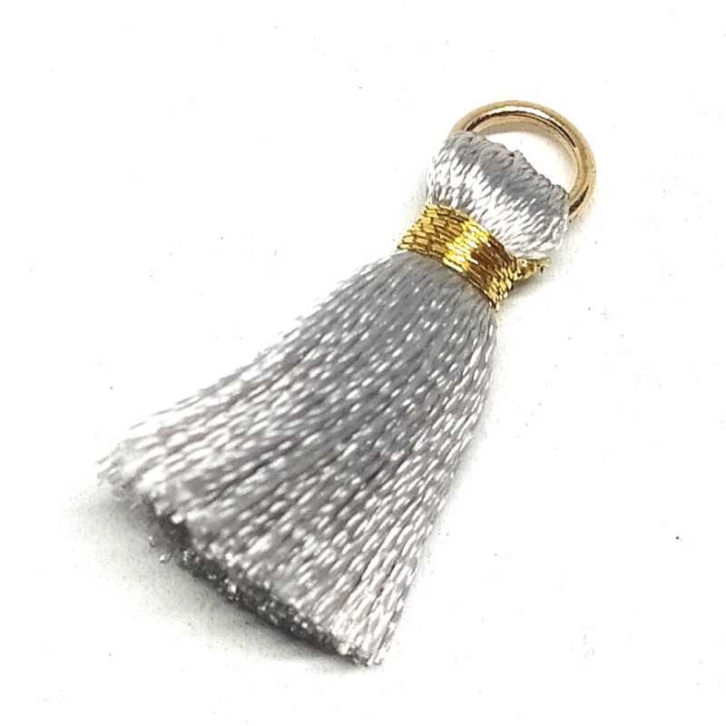 Borla decorativa lisa de alta calidad 24/27mm - Nylon Light Grey - - Crystaldreams Abalorios