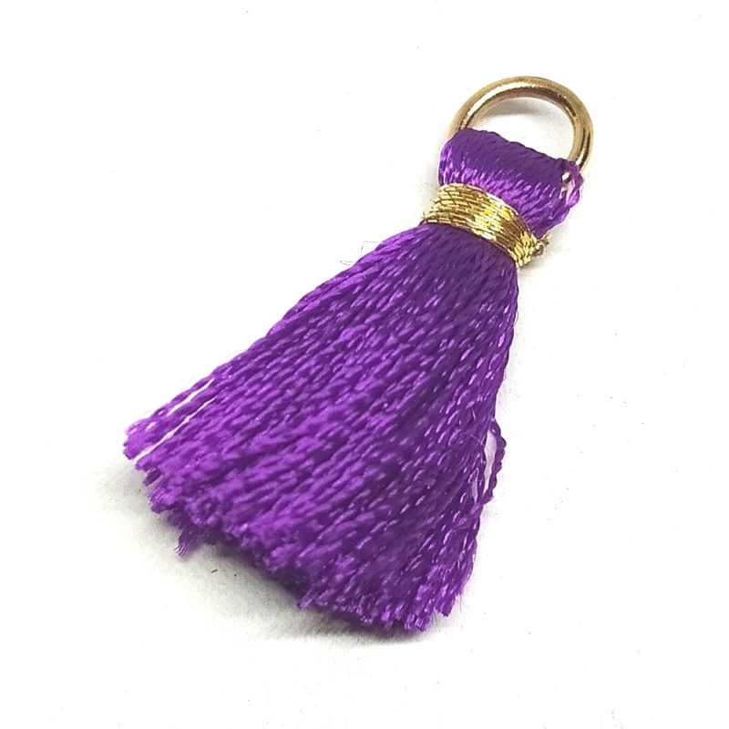 Borla decorativa lisa de alta calidad 24/27mm Nylon Amethyst - - Crystaldreams Abalorios