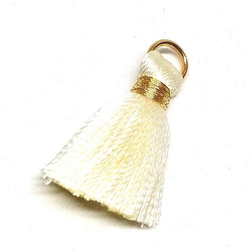 Borla decorativa lisa de alta calidad 24/27mm Nylon Beige - - Crystaldreams Abalorios